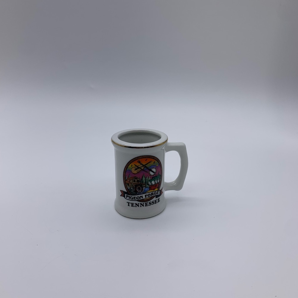 PIGEON FORGE TENNESSEE Mini Toothpick Holder Or Shot Glass Mug Ceramic Souvenir